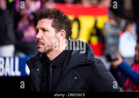 Madrid, Madrid, Espagne. 18 janvier 2024. Le match de football valable pour le tour de 16 du tournoi Copa del Rey entre l'Atletico Madrid et le Real Madrid a eu lieu à l'Estadio Metropolitano à Madrid, Espagne. (Image de crédit : © Alberto Gardin/ZUMA Press Wire) USAGE ÉDITORIAL SEULEMENT! Non destiné à UN USAGE commercial ! Banque D'Images