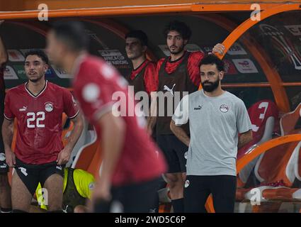 18 janvier 2024.Mohamed Salah Salah Mahrous Ghaly (Egypte) lors du match de coupe d'Afrique des Nations 2023 entre l'Egypte et le Ghana, Stade Félix Houphouet-Boigny, Abidjan, Côte d'Ivoire. Kim Price/CSM Banque D'Images