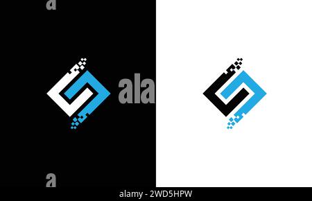 Illustration du logo Tech lettre S S Tech Digital logo Design Illustration de Vecteur