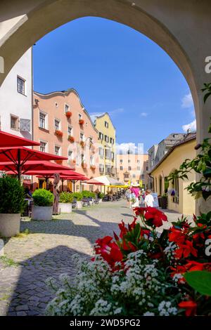 Place de la ville haute, Hall au Tyrol, Inntal, Tyrol, Autriche Banque D'Images