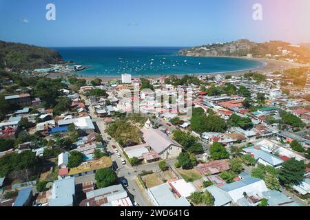 Thème de villégiature Nicaragua. Rues de san juan del sur vue aérienne Banque D'Images