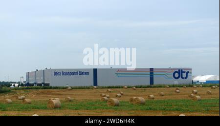 Paysages agricoles dans le nord de la Serbie. Banque D'Images