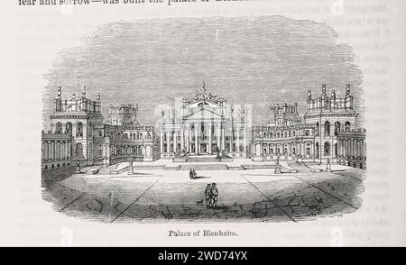 "PALAIS DE BLENHEIM" - image tirée de "l'histoire populaire de l'Angleterre : une histoire illustrée de la société et du gouvernement de la première période à notre OwnTimes par Charles KNIGHT - Londres. Bradbury et Evans. 1856-1862 Banque D'Images