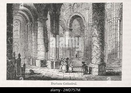 "CATHÉDRALE DE DURHAM" - image tirée de "l'histoire populaire de l'Angleterre : une histoire illustrée de la société et du gouvernement de la première période à notre OwnTimes par Charles KNIGHT - Londres. Bradbury et Evans. 1856-1862 Banque D'Images