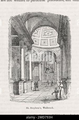 ST. STEPHEN, WALBROOK. - Image tirée de 'l'histoire populaire de l'Angleterre : une histoire illustrée de la société et du gouvernement de la première période à notre OwnTimes par Charles KNIGHT - Londres. Bradbury et Evans. 1856-1862 Banque D'Images