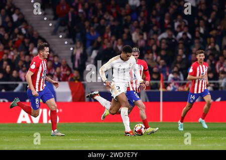 Madrid, Espagne, 18 janvier 2024, Jude Bellingham du Real Madrid lors de la coupe d'Espagne, Copa del Rey, match de football entre l'Atletico de Madrid et le Real Madrid le 18 janvier 2024 au stade Civitas Metropolitano de Madrid, Espagne Banque D'Images