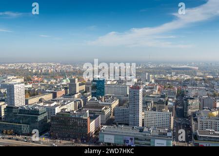 Paysage historique moderne de Varsovie ville Pologne Banque D'Images