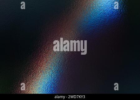 Arrière-plan FLARE. Effet dégradé de couleurs néon. Texture métallique sombre. Verre métallique léger. Bokeh de brillance abstraite. Motif étincelant pour l'impression. Lueur éclatante Illustration de Vecteur