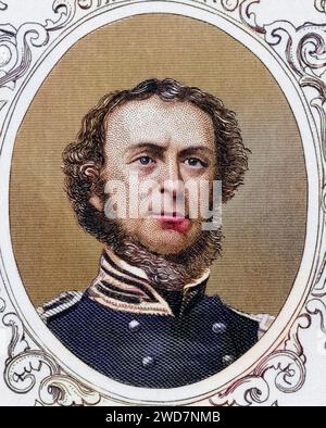 Samuel Francis du Pont, 1803-1865, Marinekommandant der Union während des Amerikanischen Bürgerkriegs und Konteramiral der United States Navy, Historisch, digital restaurerte Reproduktion von einer Vorlage aus dem 19. Jahrhundert, Date d'enregistrement non indiquée Banque D'Images