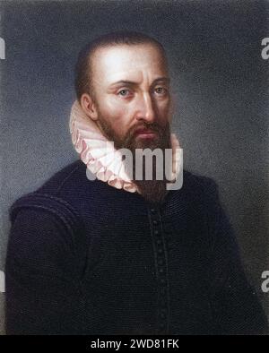 Ambroise pare 1510-1590, französischer Mediziner, Aus dem Buch Gallery of Portraits,1833., Historisch, digital restaurierte Reproduktion von einer Vorlage aus dem 19. Jahrhundert, Date d'enregistrement non indiquée Banque D'Images