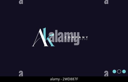 AK lettres Alphabet initiales logo du monogramme Illustration de Vecteur