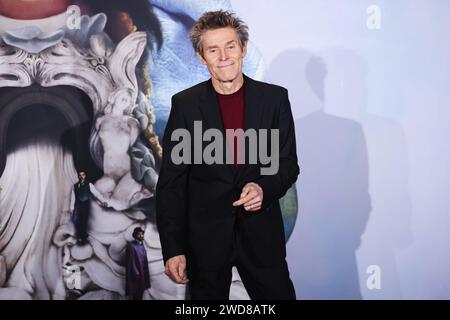 Milan, Italie. 18 janvier 2024. Willem Dafoe assiste au photocall pour la première italienne de ''Povere Creature!'' À Milan, Italie, le 18 janvier 2024. (Photo Alessandro Bremec/NurPhoto) crédit : NurPhoto SRL/Alamy Live News Banque D'Images