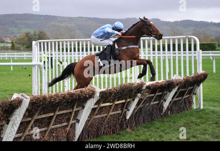 Courses hippiques à l'hippodrome de Cheltenham, Prestbury Park lors de la réunion de novembre (dimanche). Course 1 la Maiden Hurdle Race Mallardjewellers.com - Champio Banque D'Images