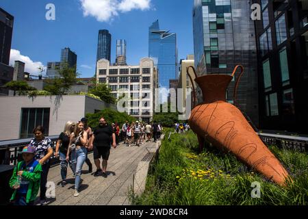 New York ; High Line, à Manhattan Banque D'Images