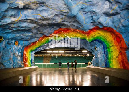 Stockholm : stations de métro Banque D'Images