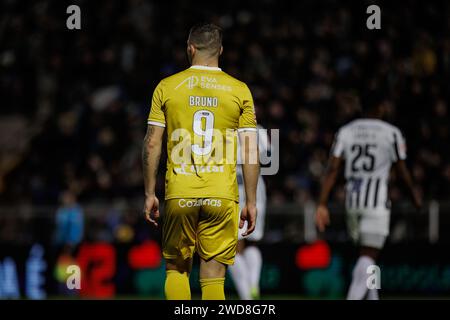 Bruno Duarte lors du match de Liga Portugal 23/24 entre Portimonense SC et SC Farense à l'Estadio Municipal de Portimao, Portimao , Portugal. (Maciej Rog Banque D'Images