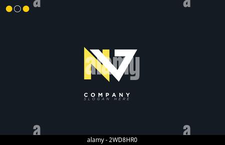 NV lettres Alphabet initiales logo monogramme Illustration de Vecteur