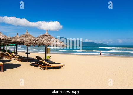 Paysage de My Khe Beach situé à Da Nang, centre du Vietnam Banque D'Images