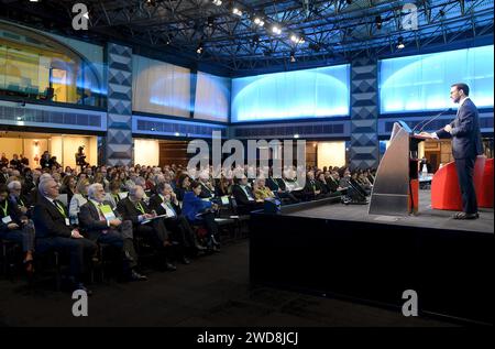 Milan, Italie. 19 janvier 2024. Milan - Conférence à BRSA avec Gian Maria gros Pietro usage éditorial uniquement crédit : Agence photo indépendante/Alamy Live News Banque D'Images