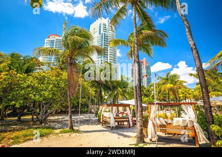 Miami South Beach vue sur le parc, état de Floride aux États-Unis d'Amérique Banque D'Images