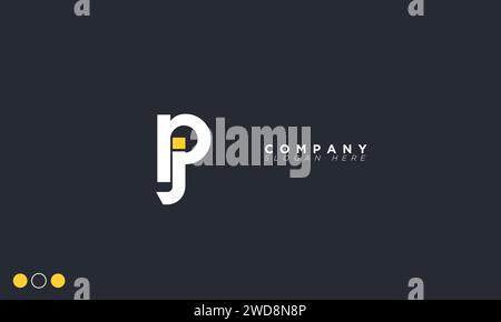 Lettres de l'alphabet PJ initiales Monogram logo Illustration de Vecteur