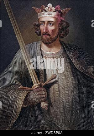 Edward I., alias Longshanks, 1239 - 1307. König von England, Historisch, digital restaurierte Reproduktion von einer Vorlage aus dem 19. Jahrhundert, Date d'enregistrement non indiquée Banque D'Images