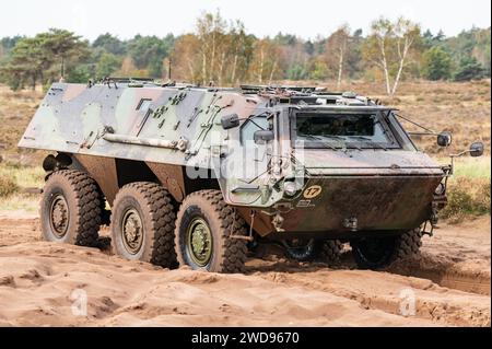 Un véhicule blindé de transport de troupes TPZ Fuchs des forces armées néerlandaises. Banque D'Images