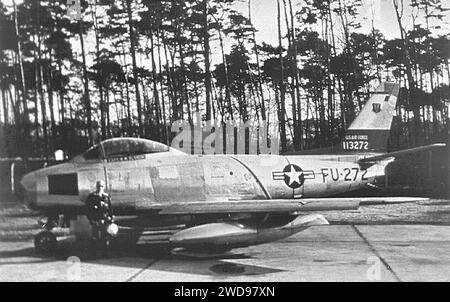 525th Fighter-Interceptor Squadron North American F-86F Sabre 51-13272. Banque D'Images