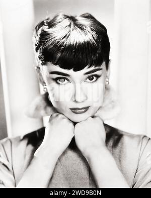 Audrey Hepburn (Paramount, 1954). Portrait photo, photo publicitaire Banque D'Images