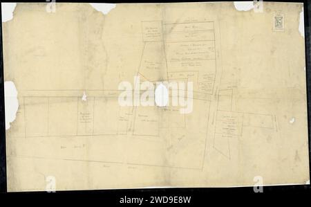 1890–1895 Plan des lots dans Chinatown (Boston), entre les rues Avery et Eliot, et Tremont Street et Harrison Avenue, Banque D'Images