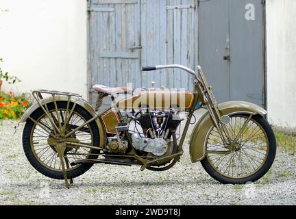 1923 Harley-Davidson modèle J vintage moto américaine Banque D'Images