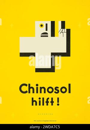 1930er Jahre circa Fred Hendriok Plakat Chinosol Robert Leunis & Chapman Hannover. Banque D'Images