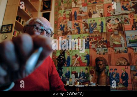 Rome, Italie : Andrea Camilleri dans sa maison. ©Andrea Sabbadini Banque D'Images