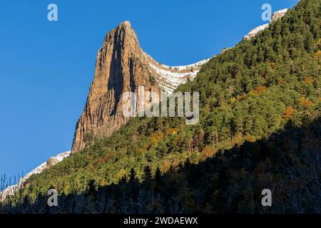 Tozal del Mallo (2280 mètres). Parc national d'Ordesa i Monte Perdido, province de Huesca, Aragon Banque D'Images