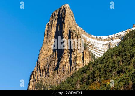 Tozal del Mallo (2280 mètres). Parc national d'Ordesa i Monte Perdido, province de Huesca, Aragon Banque D'Images