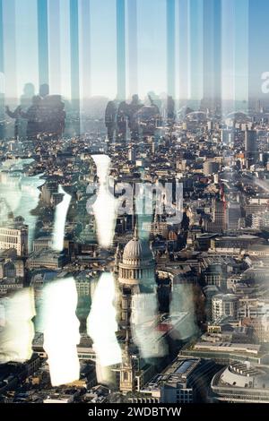 Horizon 22 est la plate-forme d'observation gratuite la plus haute de Londres avec une vue à 300 degrés de Londres et ses monuments les plus emblématiques, 22 Bishopsgate Banque D'Images