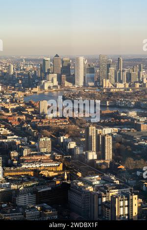 whitechapel vers canary Wharf, London East End Banque D'Images