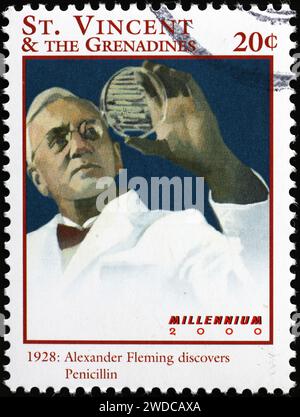 Docteur Alexander Fleming célébré sur timbre-poste Banque D'Images