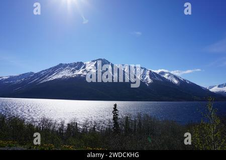 Montagnes de l'Alaska et du Yukon prises en mai 2017 Banque D'Images