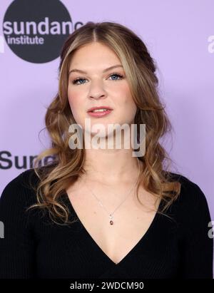 Park City, États-Unis. 18 janvier 2024. Faith Glasgow arrive à la première de « Girls State » lors du Festival du film de Sundance 2024 qui se tient au Théâtre Eccles Center le 18 janvier 2024 à Park City, Utah. © JPA/AFF-USA.com crédit : AFF/Alamy Live News Banque D'Images