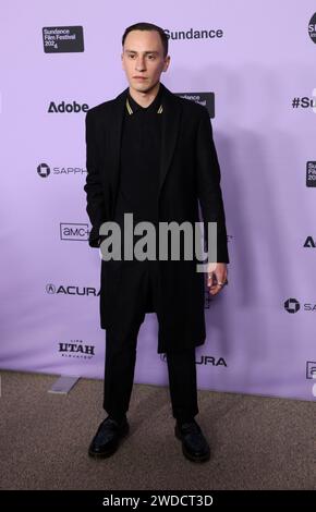 Park City, États-Unis. 18 janvier 2024. Keir Gilchrist arrive à la première de « Freaky Tales » lors du Festival du film de Sundance 2024 qui se tient au Théâtre Eccles Center le 18 janvier 2024 à Park City, Utah. © JPA/AFF-USA.com crédit : AFF/Alamy Live News Banque D'Images