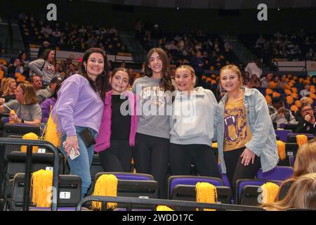 Baton Rouge, LOUISIANE, États-Unis. 19 janvier 2024. Lors de l'action de gymnastique de la NCAA entre les Wildcats du Kentucky et les Tigers de la LSU au Pete Maravich Assembly Center à Baton Rouge, LOUISIANE. Jonathan Mailhes/CSM/Alamy Live News Banque D'Images