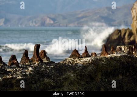 Sutro Baths ruines historiques à Lands se terminent au bord de l'océan Pacifique. Aire de loisirs Golden Gate. San Francisco, CALIFORNIE ÉTATS-UNIS Banque D'Images