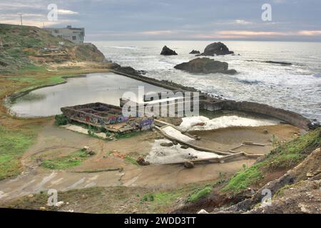 Cliff House et Sutro Baths ruines historiques à Lands se terminent au bord de l'océan Pacifique. Aire de loisirs Golden Gate. San Francisco, CALIFORNIE ÉTATS-UNIS Banque D'Images