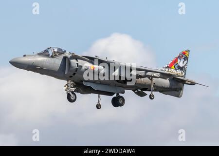 Spain Air Force Harrier dans VTOL Banque D'Images