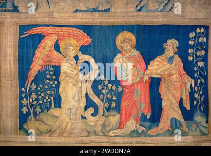 France, Maine-et-Loire, Angers, le château des ducs d'Anjou, la tapisserie de l'Apocalypse, les larmes de Saint Jean Banque D'Images