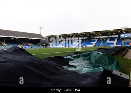 Peterborough le samedi 20 janvier 2024. Couverture thermique et vue générale à l'intérieur du stade lors du match de Sky Bet League 1 entre Peterborough et Shrewsbury Town à London Road, Peterborough, le samedi 20 janvier 2024. (Photo : Kevin Hodgson | MI News) crédit : MI News & Sport / Alamy Live News Banque D'Images