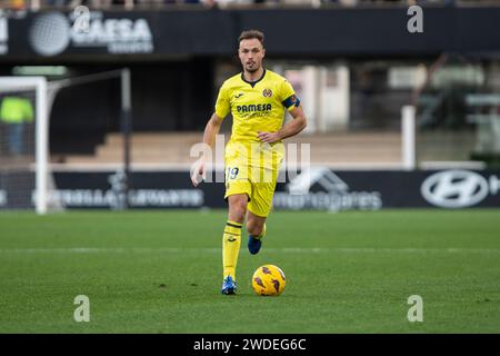 Pablo IÑIGUEZ DE HEREDIA LARRAZ joueur défenseur espagnol de Villarreal CF B, lors du match FC Cartagena vs Villarreal CF, ligue hypermotion, deuxième Banque D'Images