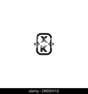XK Line Bold concept dans un design professionnel de haute qualité qui s'imprimera bien sur tous les supports d'impression Illustration de Vecteur