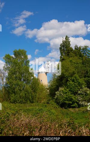 Moulin à vent de Denver un moulin à tour de travail classé Grade II à Denver près de Downham Market, Norfolk, Angleterre Banque D'Images